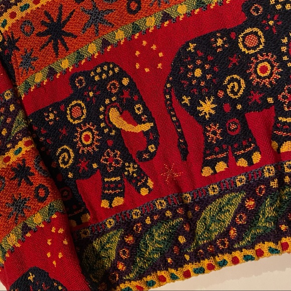 Vintage Handmade Elephant Carpet Jacket - Picture 4 of 5